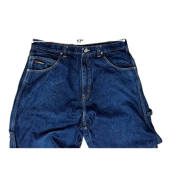 Brooklyn Xpress Vintage Carpenter Blue Jeans 40 Baggy Hip Hop Y2k Hipster - Picture 3 of 9